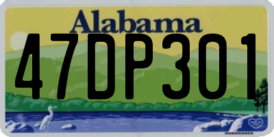 AL license plate 47DP301