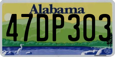 AL license plate 47DP303
