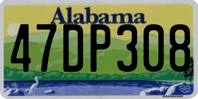 AL license plate 47DP308