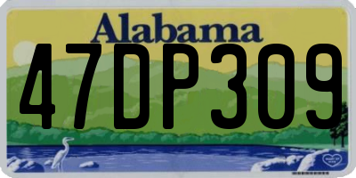 AL license plate 47DP309