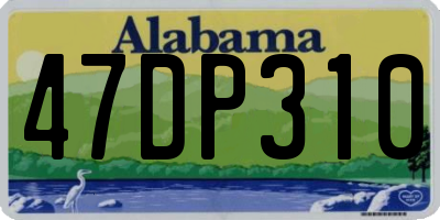 AL license plate 47DP310