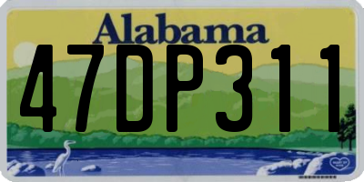 AL license plate 47DP311