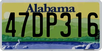 AL license plate 47DP316