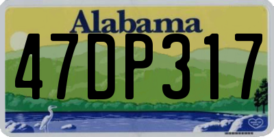 AL license plate 47DP317