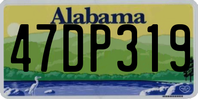 AL license plate 47DP319
