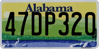 AL license plate 47DP320