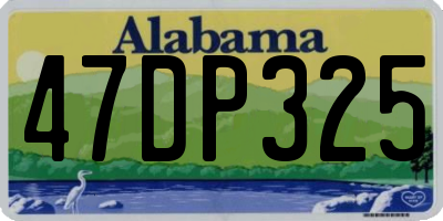 AL license plate 47DP325