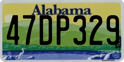 AL license plate 47DP329