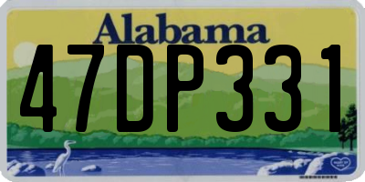 AL license plate 47DP331