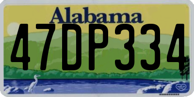 AL license plate 47DP334