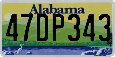 AL license plate 47DP343