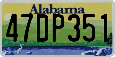 AL license plate 47DP351