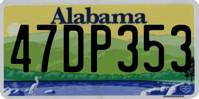 AL license plate 47DP353