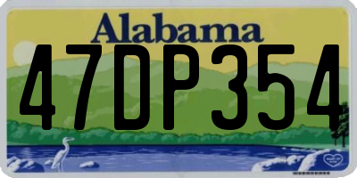 AL license plate 47DP354