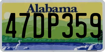AL license plate 47DP359