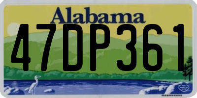 AL license plate 47DP361
