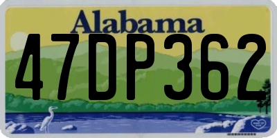 AL license plate 47DP362
