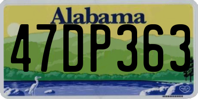 AL license plate 47DP363