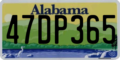 AL license plate 47DP365