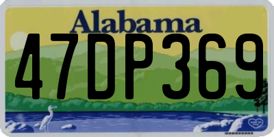 AL license plate 47DP369