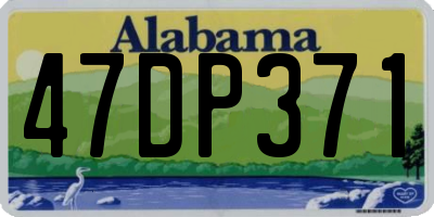 AL license plate 47DP371