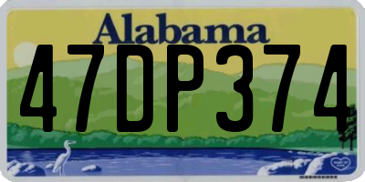 AL license plate 47DP374
