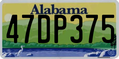 AL license plate 47DP375