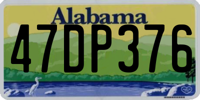 AL license plate 47DP376