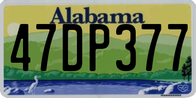 AL license plate 47DP377