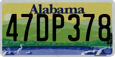 AL license plate 47DP378