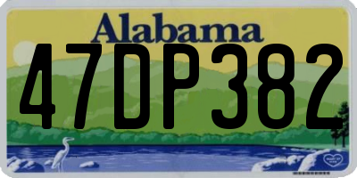 AL license plate 47DP382