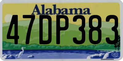 AL license plate 47DP383