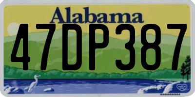 AL license plate 47DP387