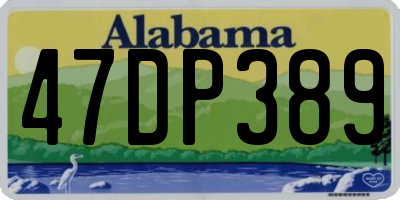 AL license plate 47DP389