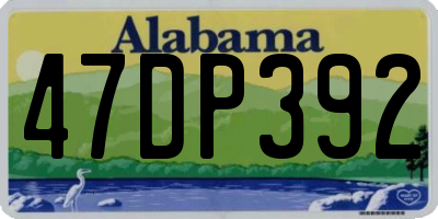 AL license plate 47DP392