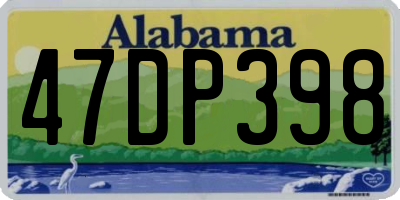 AL license plate 47DP398