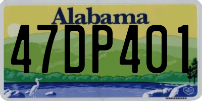 AL license plate 47DP401