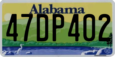AL license plate 47DP402