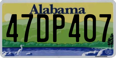 AL license plate 47DP407