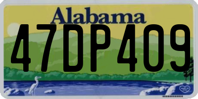 AL license plate 47DP409