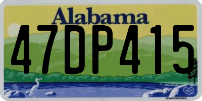 AL license plate 47DP415