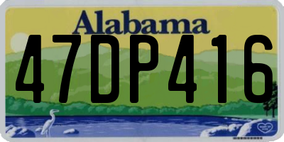 AL license plate 47DP416