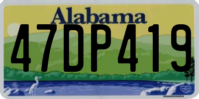 AL license plate 47DP419