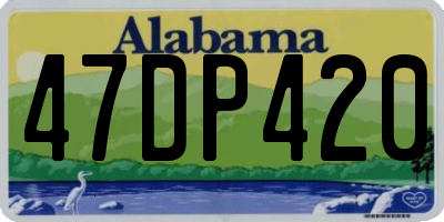 AL license plate 47DP420