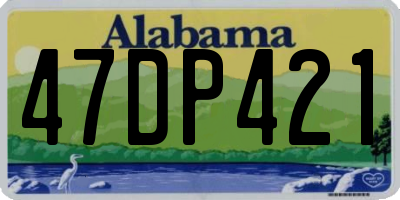 AL license plate 47DP421