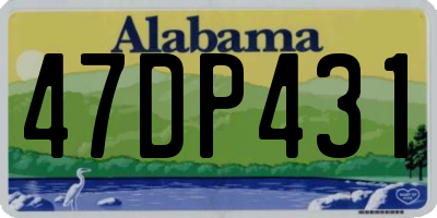 AL license plate 47DP431