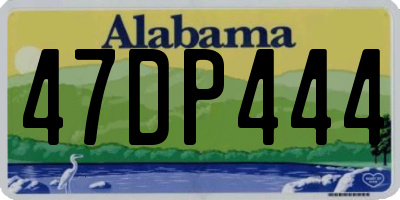 AL license plate 47DP444