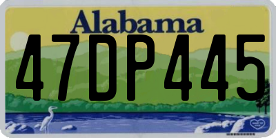 AL license plate 47DP445