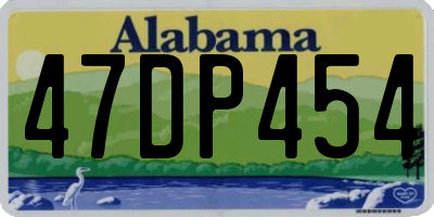 AL license plate 47DP454