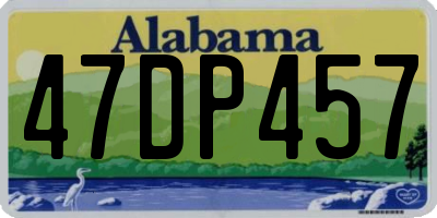 AL license plate 47DP457